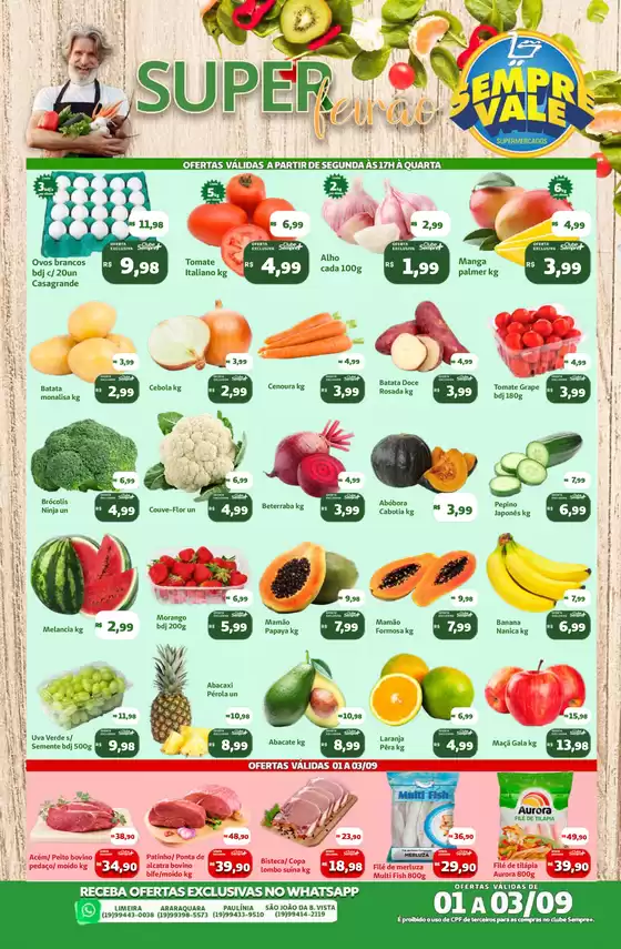 Catálogo Sempre Vale Supermercados | Pechinchas e ofertas atuais | 2025-09-01T00:00:00.000Z - 2025-09-03T00:00:00.000Z