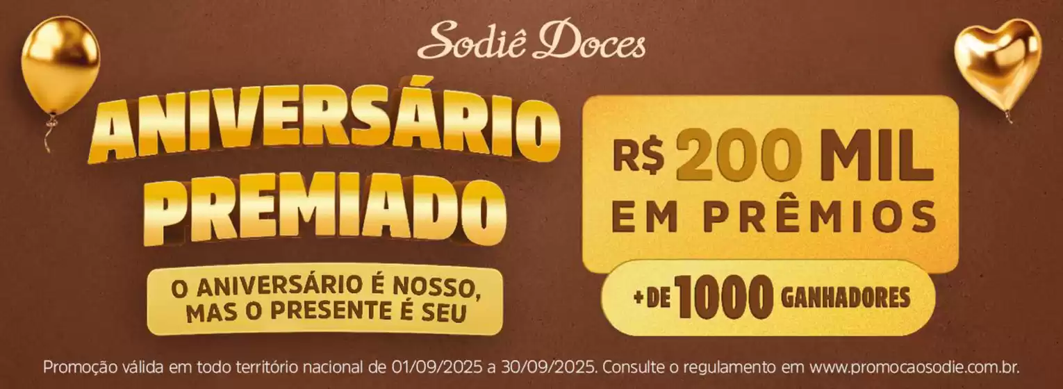 Catálogo Sodiê Doces em São Paulo | Aniversàrio Premiado | 2025-09-02T00:00:00.000Z - 2025-09-30T00:00:00.000Z