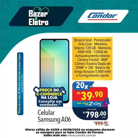 Catálogo Supermercados Condor em Valparaíso de Goiás | Supermercados Condor Bazar & Eletro | 2025-09-03T00:00:00.000Z - 2025-09-09T00:00:00.000Z