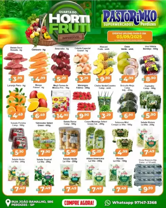 Catálogo Supermercado Pastorinho em São Paulo | Ótima oferta para todos os clientes | 2025-09-03T00:00:00.000Z - 2025-09-03T00:00:00.000Z