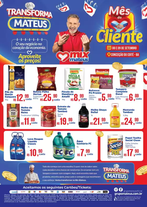 Catálogo Supermercados Mateus em Brumadinho | Transforma Mateus | 2025-09-08T00:00:00.000Z - 2025-09-09T00:00:00.000Z