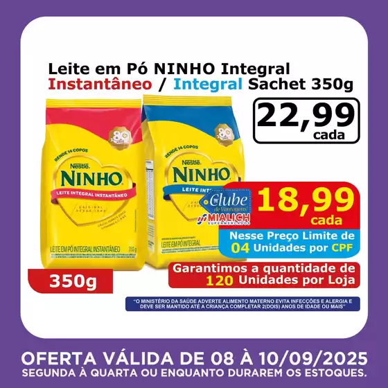 Catálogo Mialich Supermercados em Brumadinho | Melhores ofertas para todos os caçadores de pechinchas | 2025-09-08T00:00:00.000Z - 2025-09-10T00:00:00.000Z