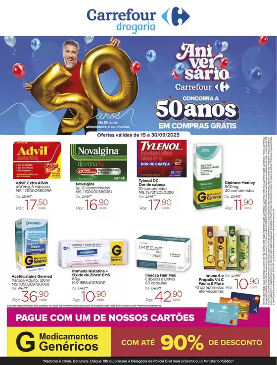Catálogo Drogarias Carrefour | Ótima oferta para todos os clientes | 2025-09-15T00:00:00.000Z - 2025-09-30T00:00:00.000Z
