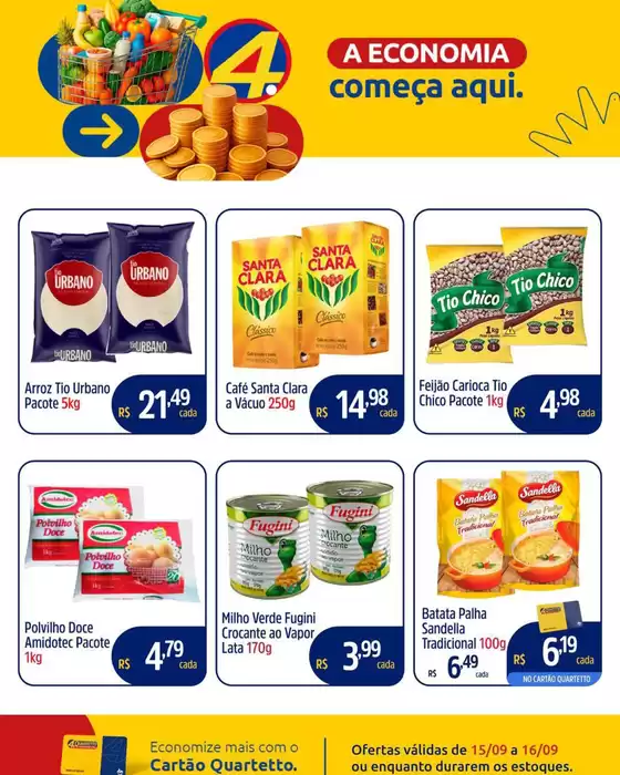 Catálogo Quartetto Supermercados | Ofertas especiais atraentes para todos | 2025-09-15T00:00:00.000Z - 2025-09-16T00:00:00.000Z