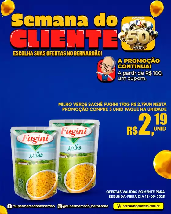 Catálogo Supermercado Bernardão em Caxias do Sul | Encarte Supermercado Bernardão | 2025-09-15T00:00:00.000Z - 2025-09-15T00:00:00.000Z
