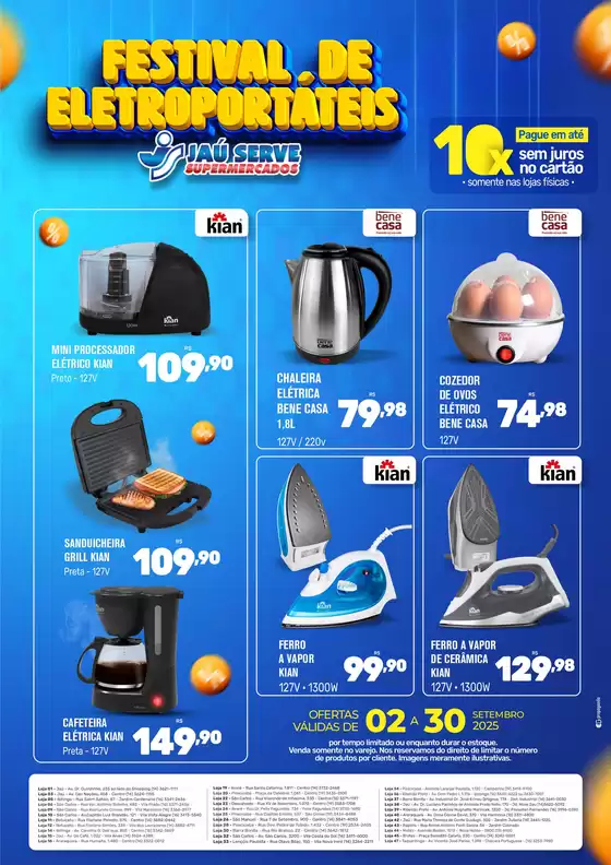 Catálogo Supermercados Jaù Serve | Festival De Eletroportáteis | 2025-09-16T00:00:00.000Z - 2025-09-30T00:00:00.000Z