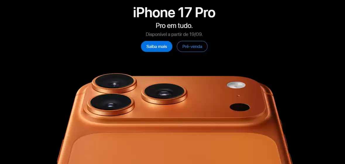 Catálogo Apple em Juiz de Fora | Iphone 17Pro | 2025-09-16T00:00:00.000Z - 2025-09-19T00:00:00.000Z