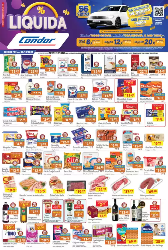 Catálogo Supermercados Condor em São José dos Pinhais | Ótima oferta para todos os clientes | 2025-09-16T00:00:00.000Z - 2025-09-21T00:00:00.000Z