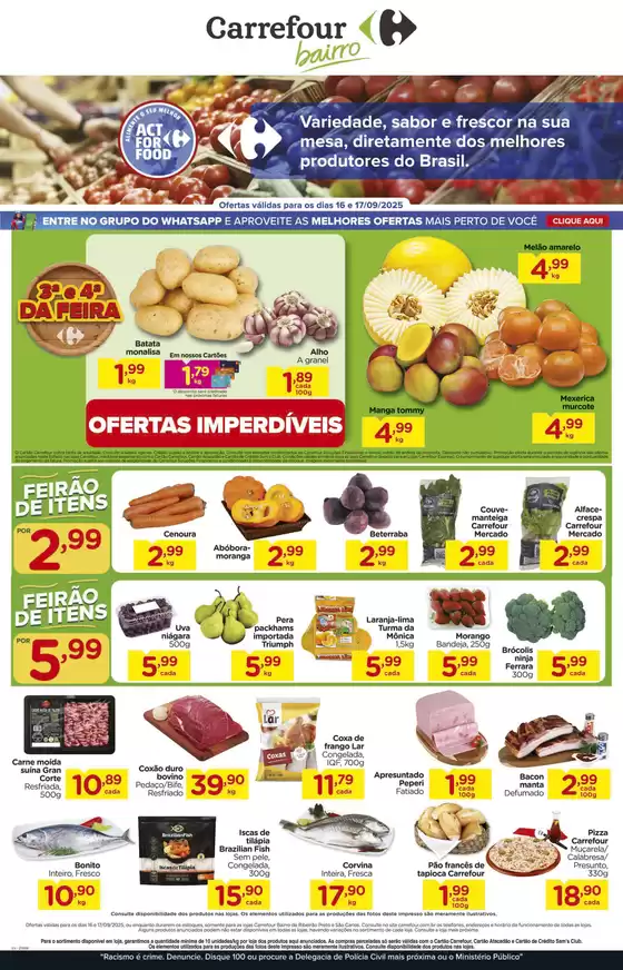 Catálogo Carrefour Bairro em Belo Horizonte | Descubra ofertas atraentes | 2025-09-16T00:00:00.000Z - 2025-09-17T00:00:00.000Z