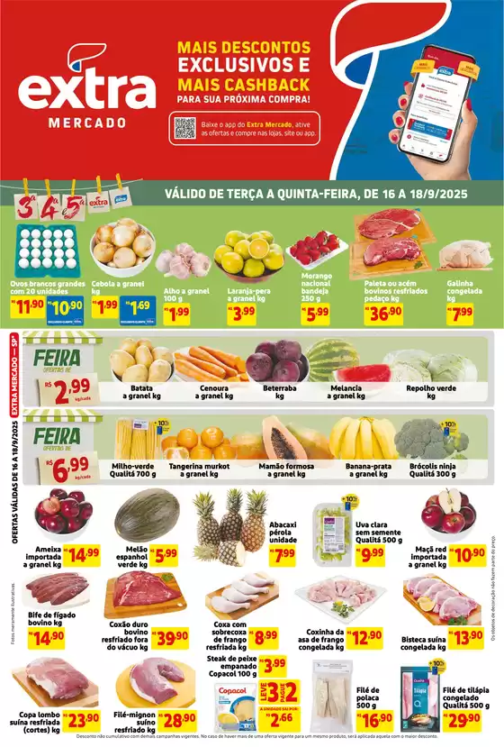 Catálogo Mercado Extra | Ótima oferta para caçadores de pechinchas | 2025-09-16T00:00:00.000Z - 2025-09-17T00:00:00.000Z
