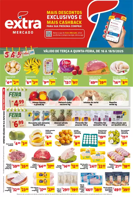 Catálogo Mercado Extra | Ofertas para caçadores de pechinchas | 2025-09-16T00:00:00.000Z - 2025-09-18T00:00:00.000Z