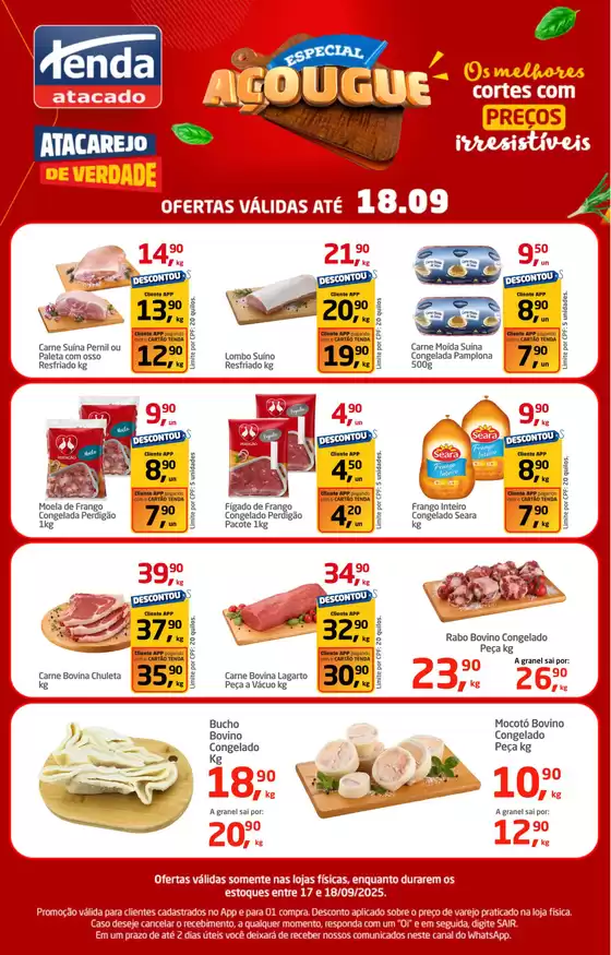 Catálogo Tenda Atacado em Piracicaba | Especial Açougue | 2025-09-17T00:00:00.000Z - 2025-09-18T00:00:00.000Z