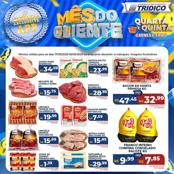 Catálogo Supermercados Tridico em Cabo Frio | Mês Do Cliente | 2025-09-17T00:00:00.000Z - 2025-09-18T00:00:00.000Z
