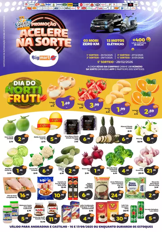 Terça, Quarta é dia de Hortifruti no Big Mart.