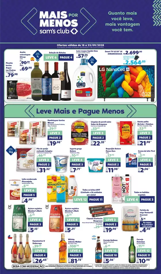 Catálogo Sam's Club | Ofertas e promoções atuais | 2025-09-18T00:00:00.000Z - 2025-09-22T00:00:00.000Z