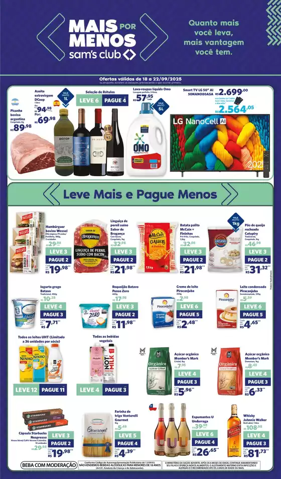 Catálogo Sam's Club | OFERTAS MAIS POR MENOS | 2025-09-18T00:00:00.000Z - 2025-09-22T00:00:00.000Z