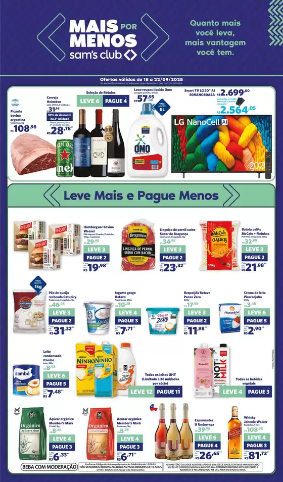 Catálogo Sam's Club | Melhores ofertas para todos os caçadores de pechinchas | 2025-09-18T00:00:00.000Z - 2025-09-22T00:00:00.000Z