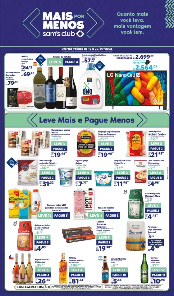 Catálogo Sam's Club | Melhores ofertas para todos os clientes | 2025-09-18T00:00:00.000Z - 2025-09-22T00:00:00.000Z