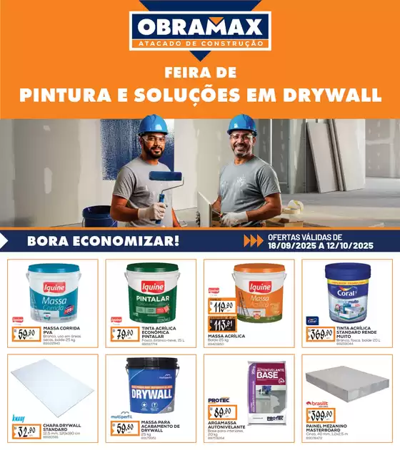 Catálogo Obramax em Taguatinga | Nossas melhores pechinchas | 2025-09-19T00:00:00.000Z - 2025-10-12T00:00:00.000Z