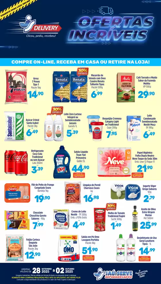 Catálogo Supermercados Jaù Serve em Belo Horizonte | Ofertas Incríveis | 2025-10-01T00:00:00.000Z - 2025-10-02T00:00:00.000Z