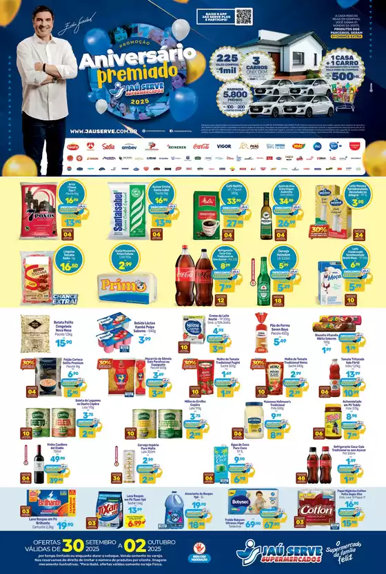Catálogo Supermercados Jaù Serve em Belo Horizonte | Aniversàrio Premiado | 2025-10-01T00:00:00.000Z - 2025-10-02T00:00:00.000Z