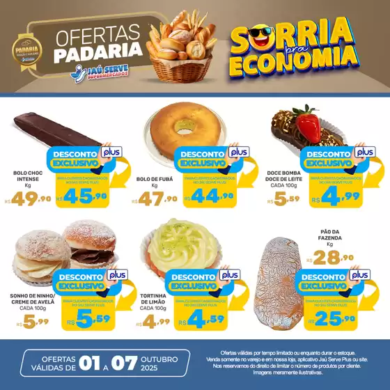 Catálogo Supermercados Jaù Serve em Mangaratiba | Ofertas Padaria | 2025-10-03T00:00:00.000Z - 2025-10-07T00:00:00.000Z