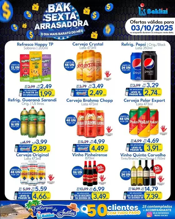 Catálogo Supermercados Baklizi em Mangaratiba | Encarte Supermercados Baklizi | 2025-10-03T00:00:00.000Z - 2025-10-03T00:00:00.000Z