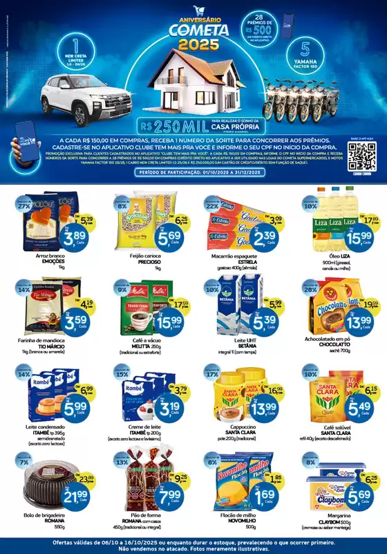 Catálogo Cometa Supermercados em Lagoa da Prata | Aniversàrio Cometa  | 2025-10-06T00:00:00.000Z - 2025-10-16T00:00:00.000Z
