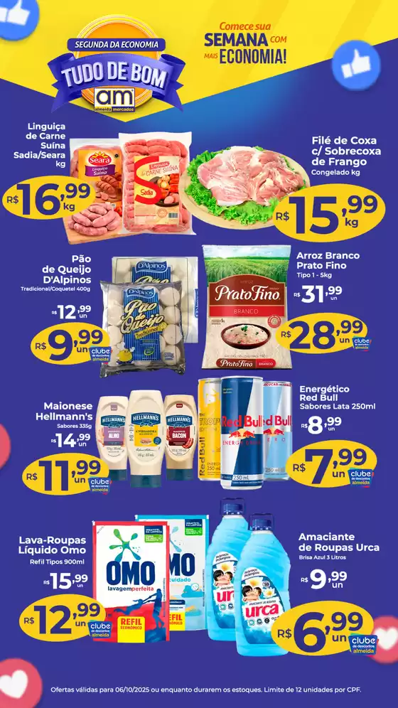 Catálogo Almeida Mercados em Lagoa da Prata | Segunda Da Economia | 2025-10-06T00:00:00.000Z - 2025-10-06T00:00:00.000Z