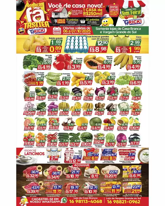 Catálogo Supermercados Gricki em Monte Carmelo | Ótima oferta para todos os clientes | 2025-10-06T00:00:00.000Z - 2025-10-07T00:00:00.000Z