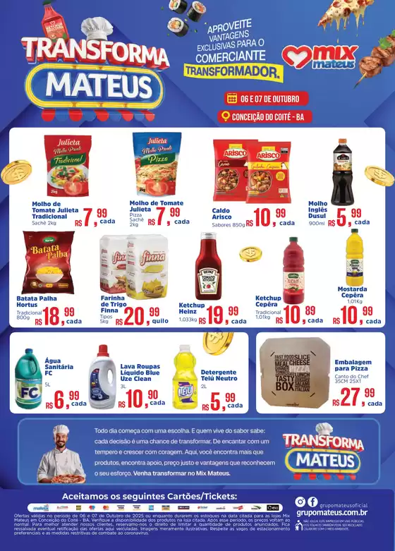 Catálogo Supermercados Mateus em Monte Carmelo | Transforma Mateus | 2025-10-06T00:00:00.000Z - 2025-10-07T00:00:00.000Z