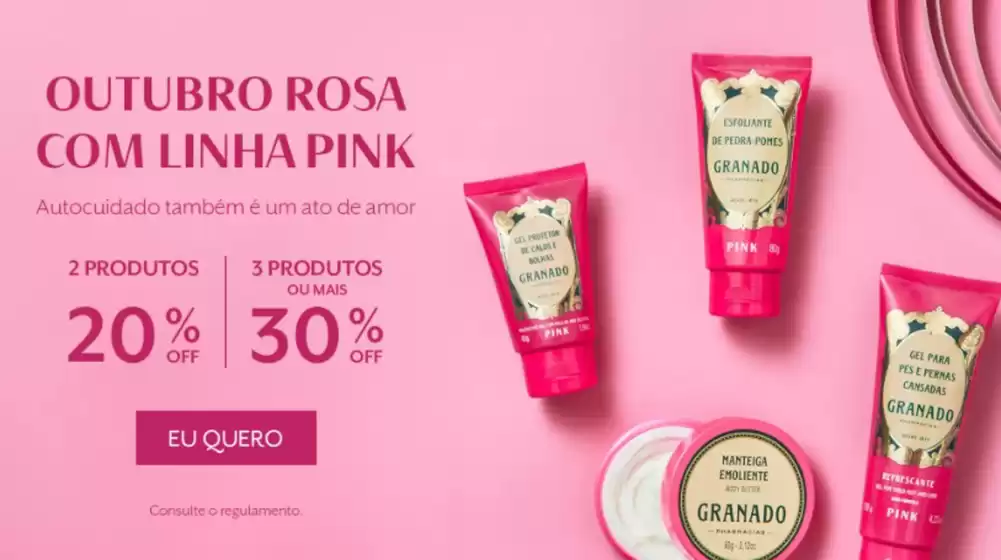 Outubro rosa com linha pink 