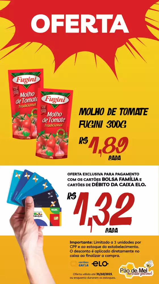 Catálogo Pão de Mel Mercado Gourmet em Muniz Freire | Oferta | 2025-10-08T00:00:00.000Z - 2025-10-31T00:00:00.000Z