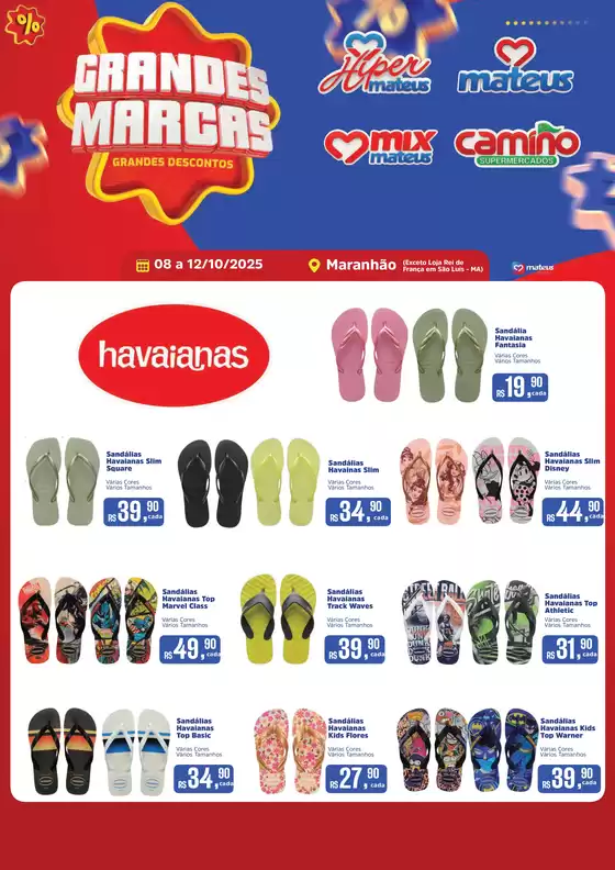 Catálogo Supermercados Mateus em Andradina | ESPECIAL HAVAIANA | 2025-10-09T00:00:00.000Z - 2025-10-12T00:00:00.000Z
