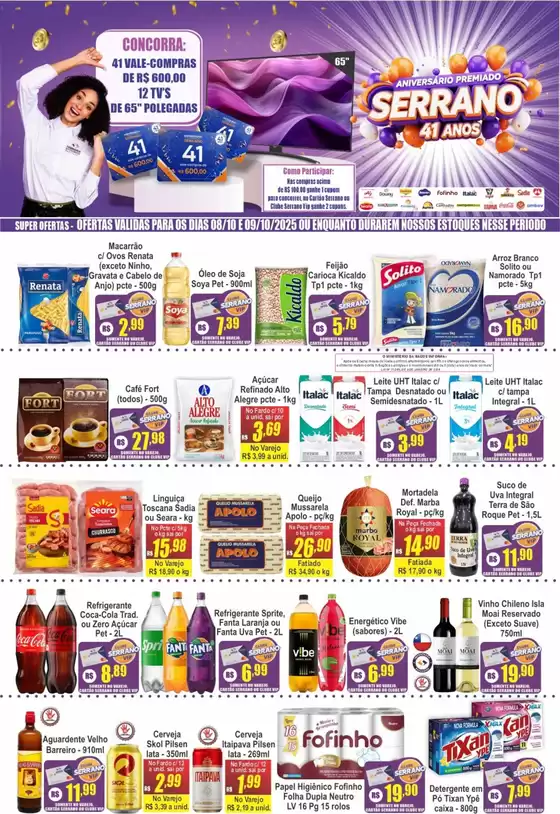 Catálogo Serrano Supermercado em Silva Jardim | Ampla seleção de ofertas | 2025-10-09T00:00:00.000Z - 2025-10-14T00:00:00.000Z