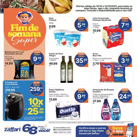 Catálogo Comercial Zaffari em Cravinhos | FIM DE SEMANA | 2025-10-10T00:00:00.000Z - 2025-10-12T00:00:00.000Z