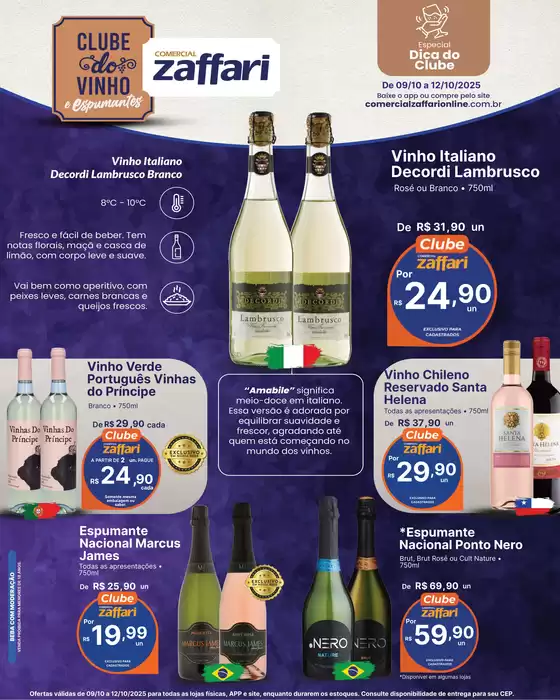 Catálogo Comercial Zaffari em Cravinhos | CLUBE DO VINHO | 2025-10-10T00:00:00.000Z - 2025-10-12T00:00:00.000Z