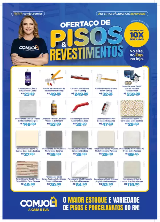 Catálogo Comjol em Almirante Tamandaré | Ofertaço De Pisos | 2025-10-10T00:00:00.000Z - 2025-10-26T00:00:00.000Z