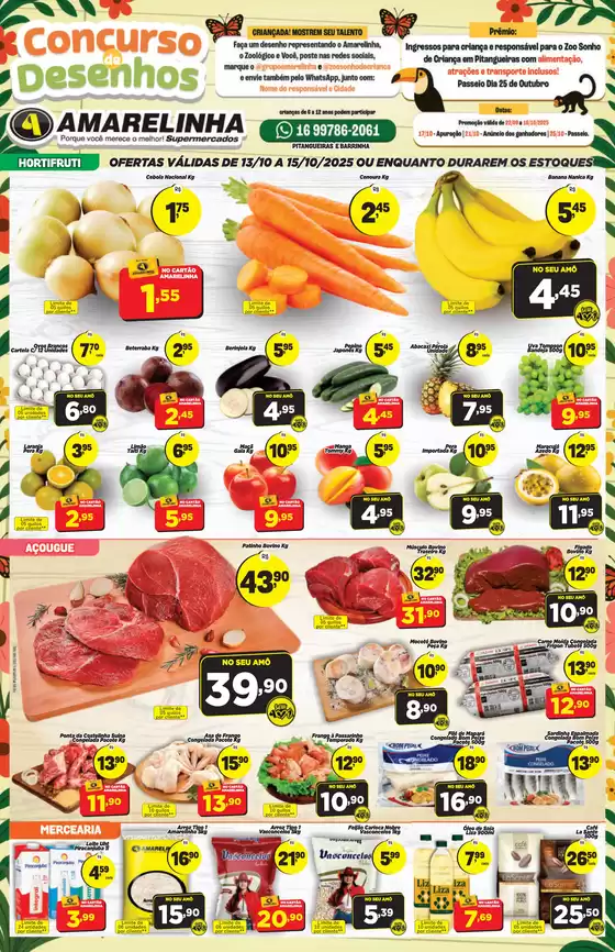 Catálogo Amarelinha Supermercados em Uruana | Concurso De Desenhos | 2025-10-13T00:00:00.000Z - 2025-10-15T00:00:00.000Z