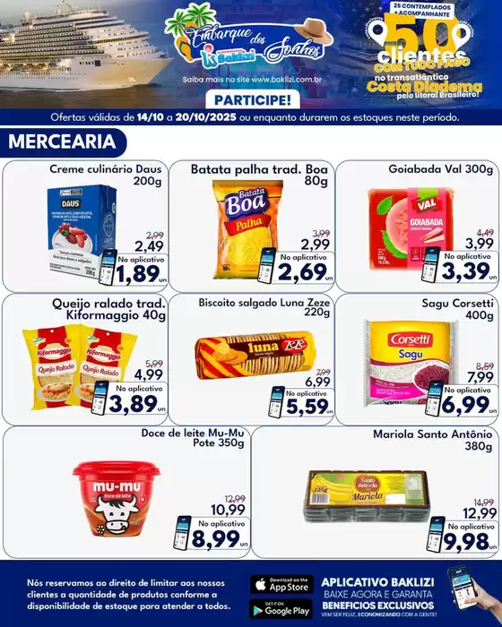 Catálogo Supermercados Baklizi em Viamão | Descubra ofertas atraentes | 2025-10-14T00:00:00.000Z - 2025-10-20T00:00:00.000Z