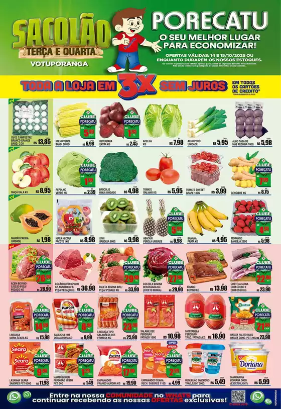 Catálogo Supermercado Porecatu em Curitiba | Tabloide De Ofertas Votuporanga | 2025-10-14T00:00:00.000Z - 2025-10-15T00:00:00.000Z