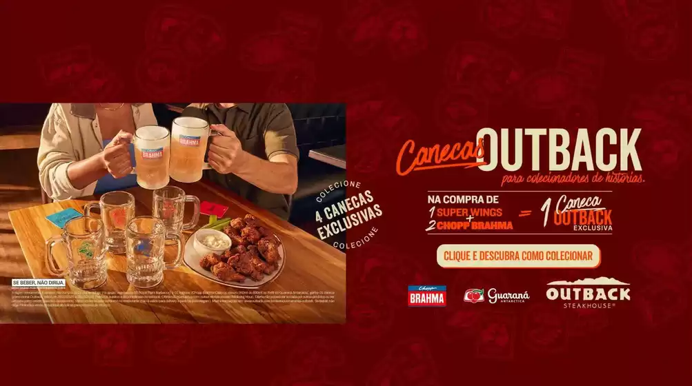 Catálogo Outback em São Paulo | Canecas Outback | 2025-10-14T00:00:00.000Z - 2025-10-31T00:00:00.000Z