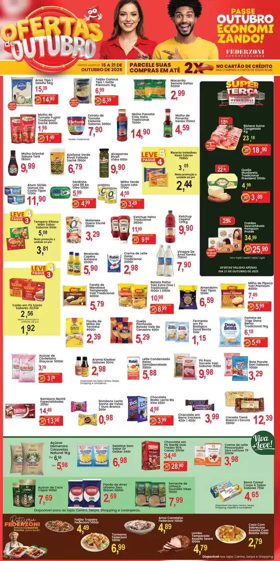 Catálogo Federzoni Supermercados em Juatuba | Ofertas De Outubre | 2025-10-15T00:00:00.000Z - 2025-10-21T00:00:00.000Z