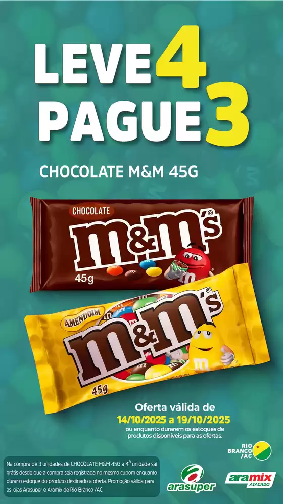 Catálogo Araújo Supermercados | EXCLUSIVA M&M | 2025-10-15T00:00:00.000Z - 2025-10-19T00:00:00.000Z