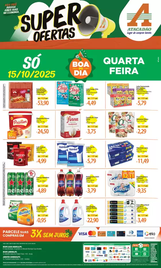 Ofertas especiais atraentes para todos
