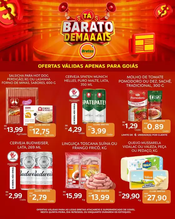 Catálogo Supermercado Bretas em Redenção | Encarte Bretas Supermercados | 2025-10-16T00:00:00.000Z - 2025-10-16T00:00:00.000Z