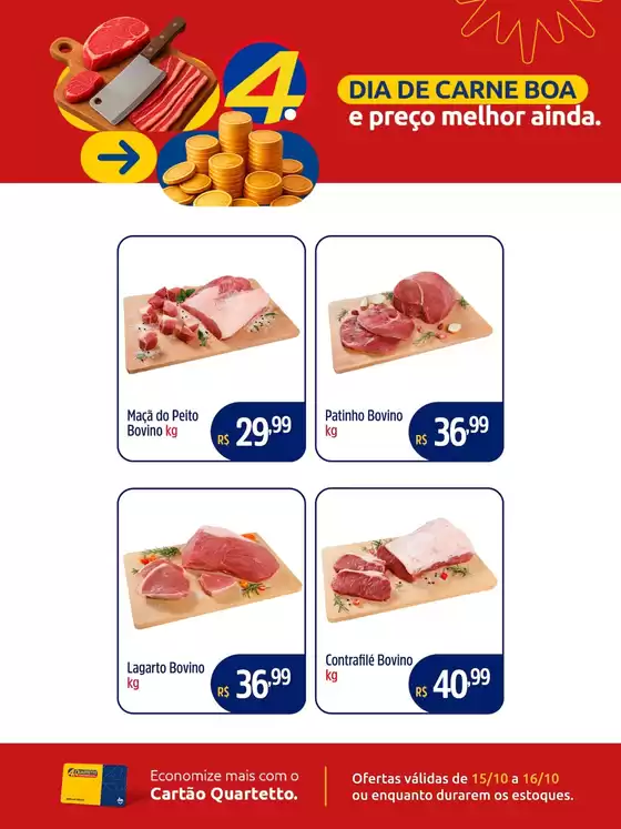 Catálogo Quartetto Supermercados em Alvorada | Economize agora com nossas ofertas | 2025-10-16T00:00:00.000Z - 2025-10-16T00:00:00.000Z
