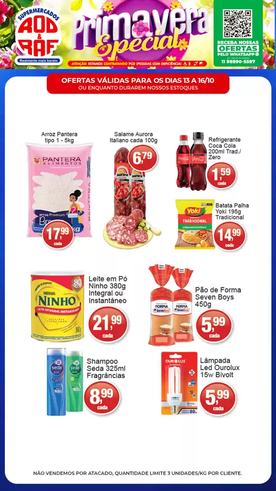 Catálogo Supermercados Rod e Raf em Itapetininga | Primavera Especial | 2025-10-16T00:00:00.000Z - 2025-10-16T00:00:00.000Z
