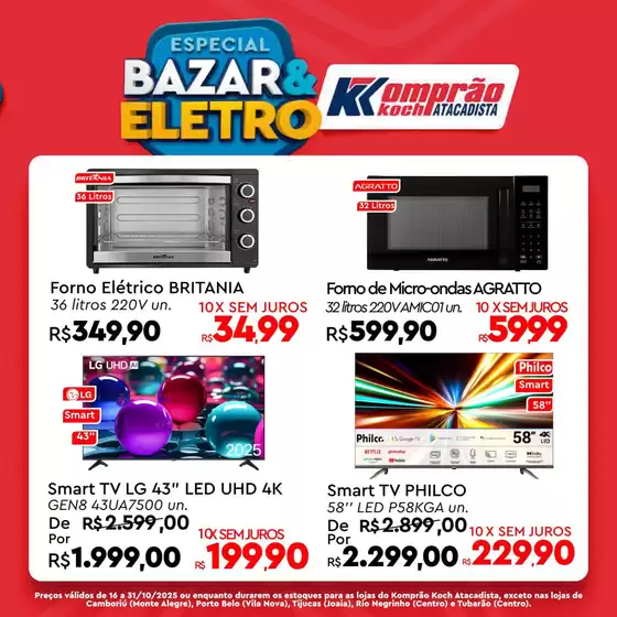 Grandes descontos em produtos selecionados