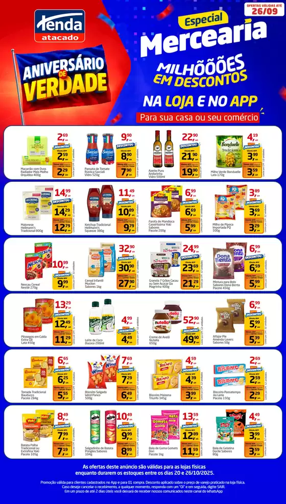 Catálogo Tenda Atacado em Itaquaquecetuba | Especial Mercearia | 2025-10-20T00:00:00.000Z - 2025-10-26T00:00:00.000Z